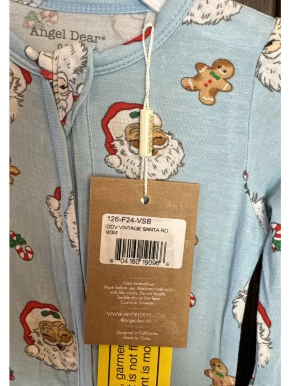 Angel Dear Baby 0-3 months Santa Convertible Romper NWT Christmas Holiday
